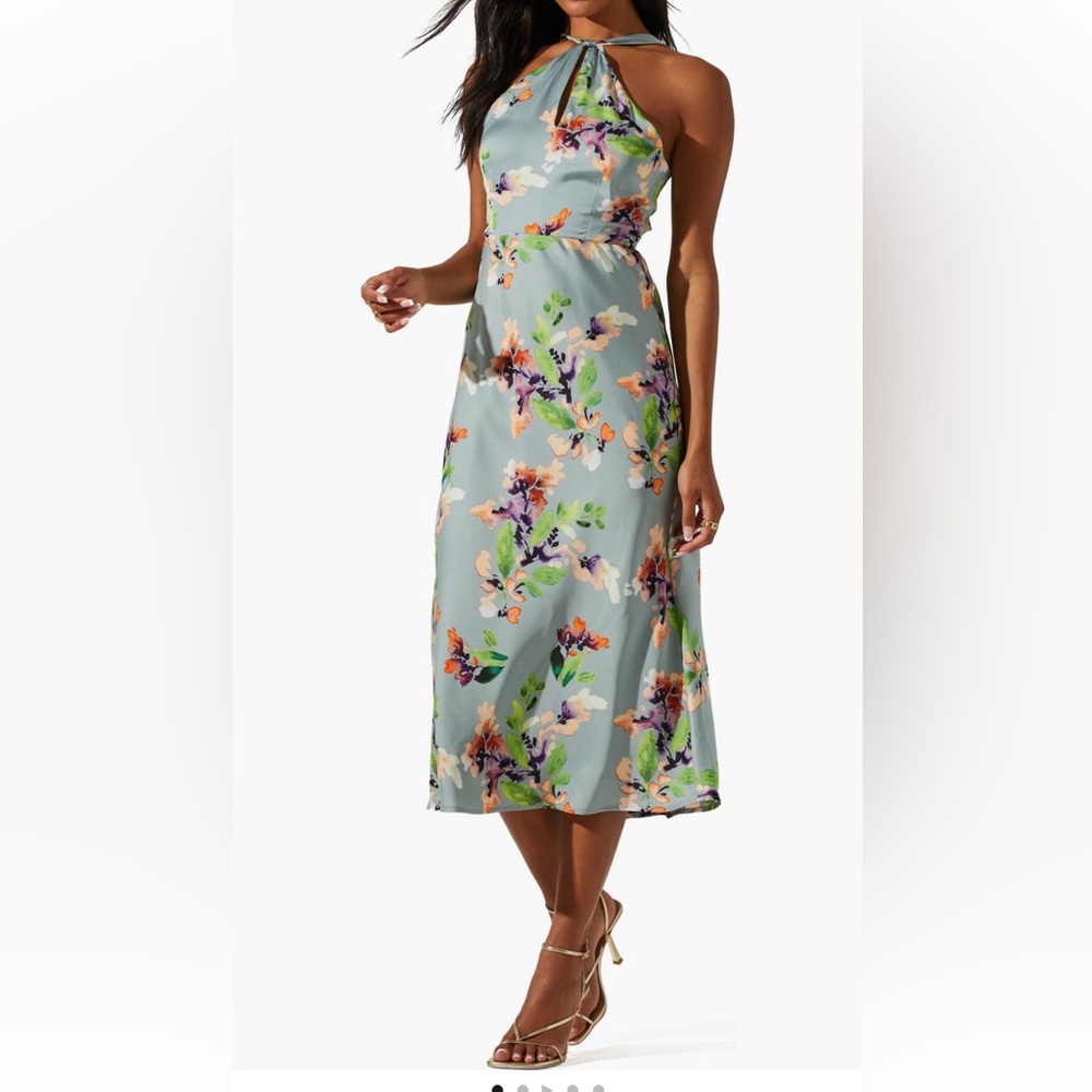 ASTR Sandrine floral Halter Dress